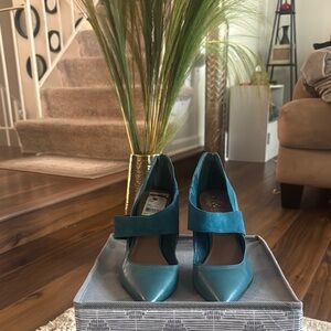 Vince Camuto Teal Latour Heels